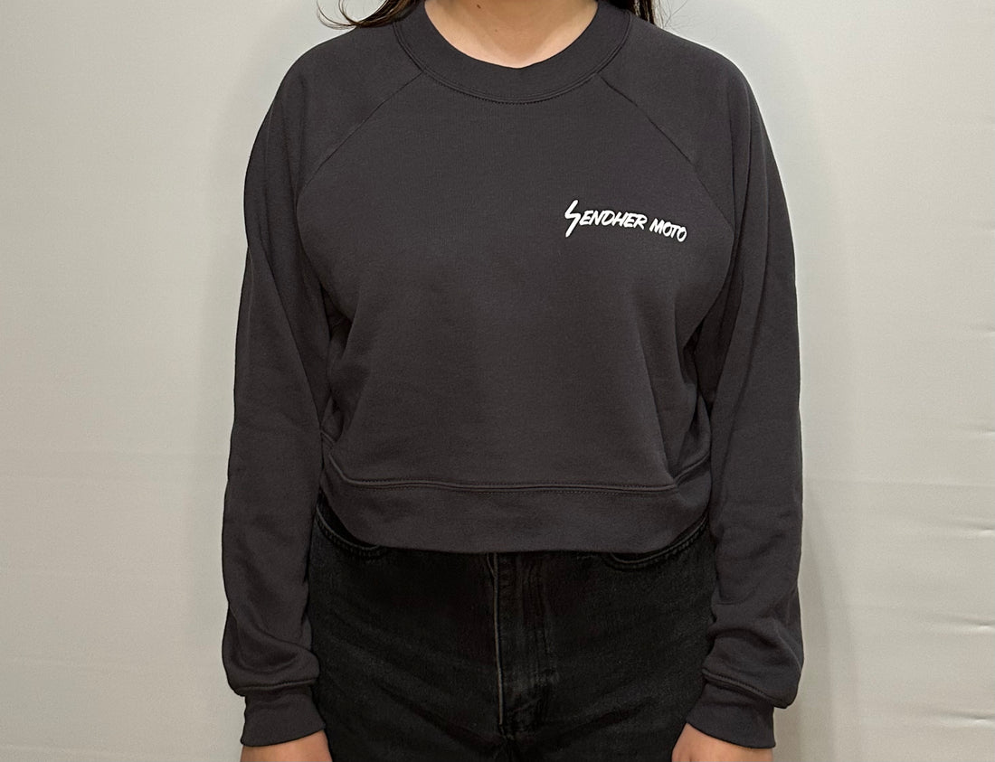 Sendher Moto Cropped Crewneck