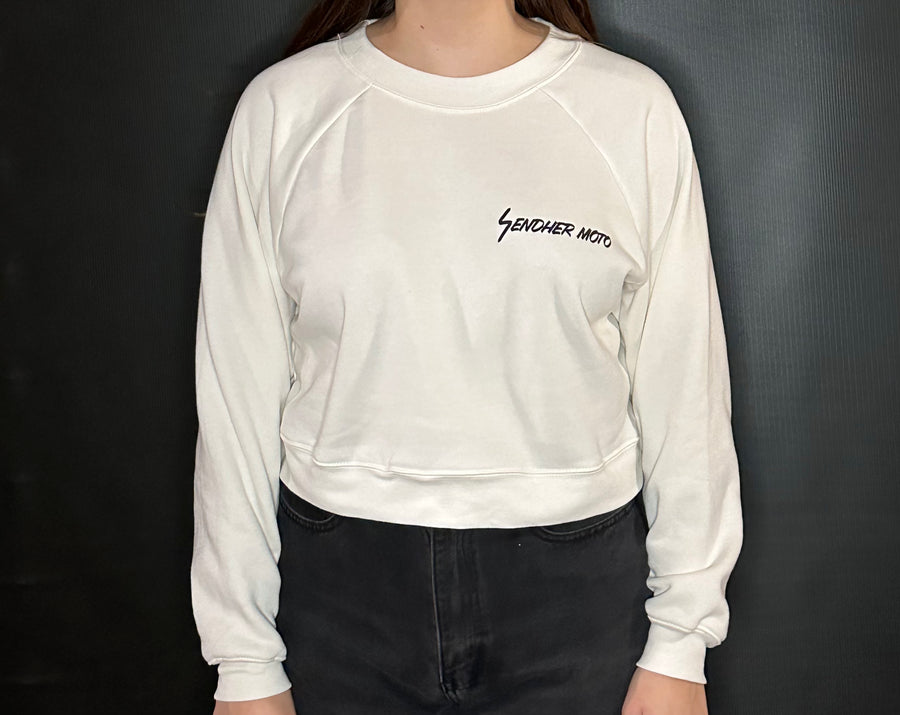 Sendher Moto Cropped Crewneck