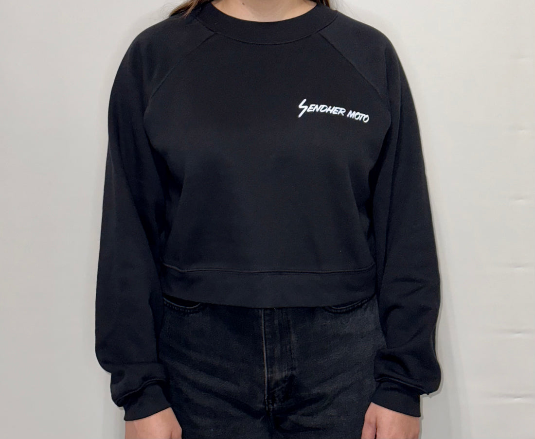 Sendher Moto Cropped Crewneck