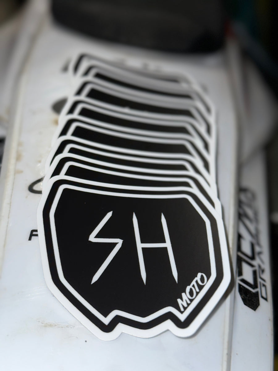 Black Sendher Moto Number Plate Sticker