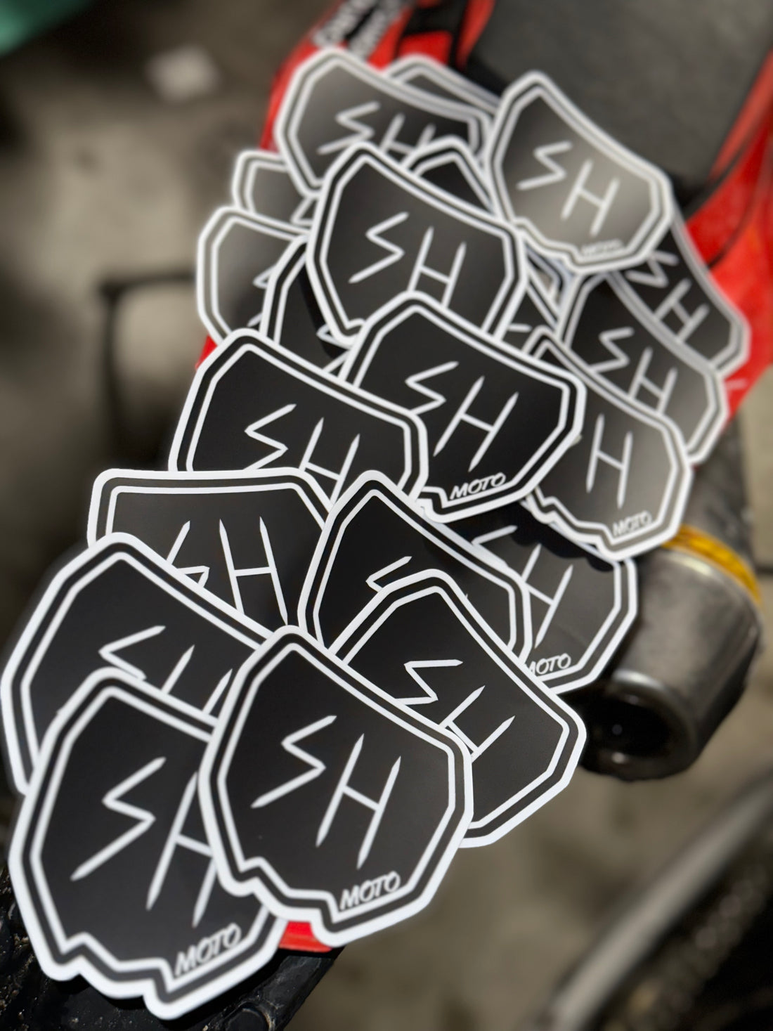 Black Sendher Moto Number Plate Sticker